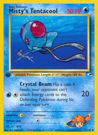 Misty's Tentacool (57) (57) 057 - 1st Edition Gym Heroes - Uncommon
