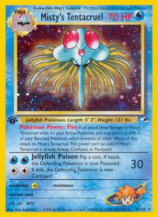 Misty's Tentacruel 010 - 1st Edition Holofoil Gym Heroes - Holo Rare