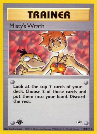 Misty's Wrath 114 - 1st Edition Gym Heroes - Uncommon