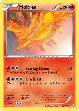 Moltres 022 - Holofoil Legendary Treasures - Holo Rare