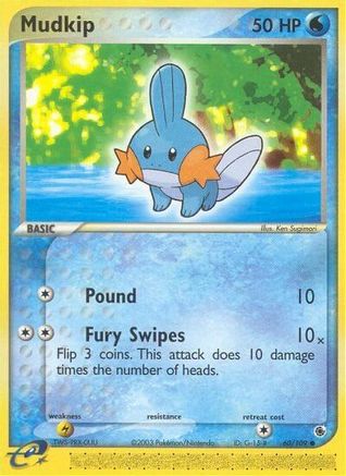 Mudkip 060/109 - Reverse Holofoil Ruby and Sapphire - Common
