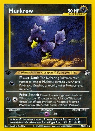 Murkrow 024 - 1st Edition Neo Genesis - Rare