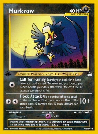 Murkrow 046 - 1st Edition Neo Revelation - Common