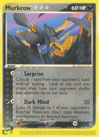 Murkrow 047/100 - Reverse Holofoil Sandstorm - Uncommon