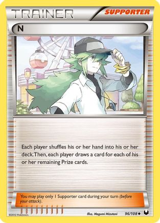 N (Supporter) 096 - Reverse Holofoil Dark Explorers - Uncommon
