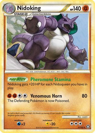 Nidoking 006 - Holofoil Triumphant - Holo Rare