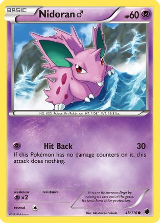 Nidoran M - Reverse Holofoil Plasma Freeze - Common