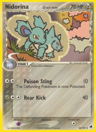 Nidorina (Delta Species)/101 - Reverse Holofoil Dragon Frontiers - Uncommon