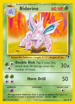 Nidorino - Reverse Holofoil Legendary Collection - Uncommon
