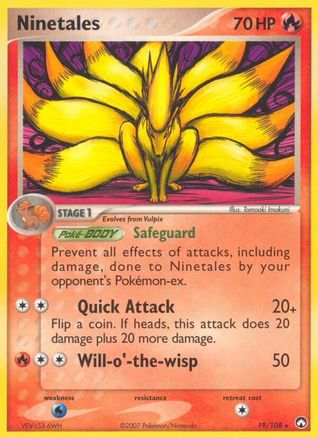 Ninetales/108 - Reverse Holofoil Power Keepers - Rare