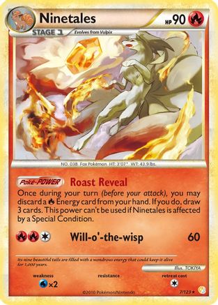 Ninetales 007 - Holofoil HeartGold SoulSilver - Holo Rare