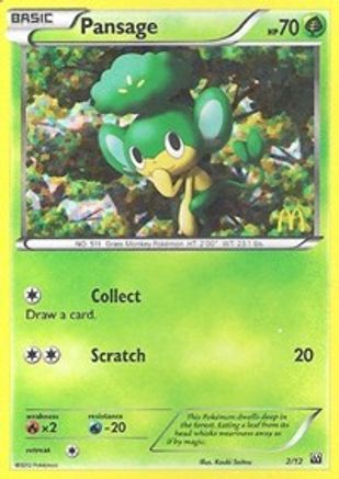 Pansage - 2/12/12 - Holofoil McDonalds Promos 2012 - Promo
