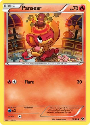 Pansear - Reverse Holofoil Next Destinies - Common