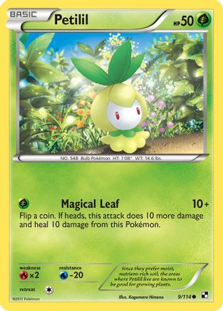 Petilil 009/114 - Reverse Holofoil Black and White - Common