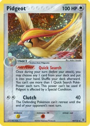 Pidgeot 010 - Reverse Holofoil FireRed & LeafGreen - Holo Rare