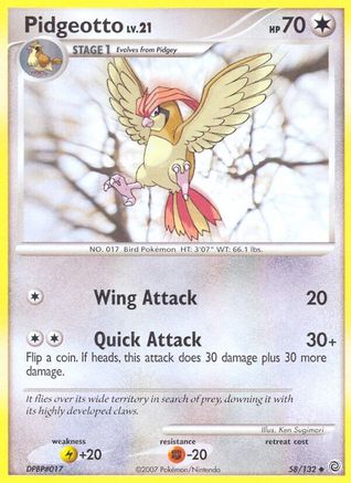 Pidgeotto - Reverse Holofoil Secret Wonders - Uncommon