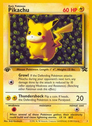 Pikachu (1) (Misprint) (1) 001 - 1st Edition WoTC Promo - Promo