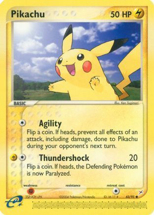 Pikachu 043/95 - Reverse Holofoil Team Magma vs Team Aqua - Common