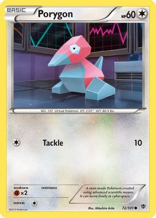 Porygon 072/101 - Reverse Holofoil Plasma Blast - Common