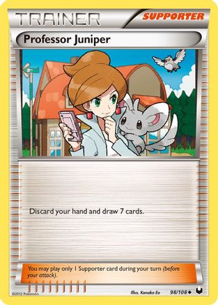 Professor Juniper 098 - Reverse Holofoil Dark Explorers - Uncommon