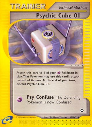 Psychic Cube 01 - Reverse Holofoil Aquapolis - Uncommon