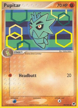 Pupitar 058 - Reverse Holofoil Dragon Frontiers - Common