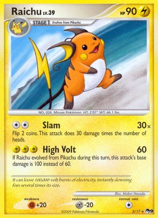 Raichu 003 - Reverse Holofoil POP Series 9 - Rare