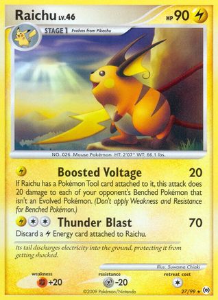 Raichu 027 - Reverse Holofoil Arceus - Rare
