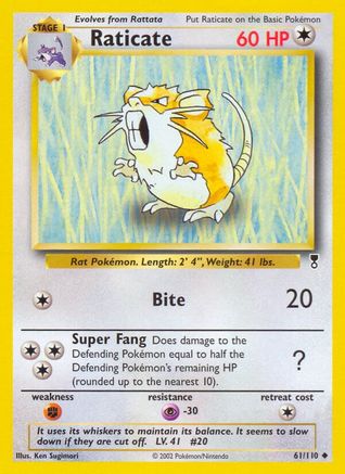 Raticate - Reverse Holofoil Legendary Collection - Uncommon