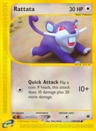 Rattata 128 - Reverse Holofoil Expedition - Common