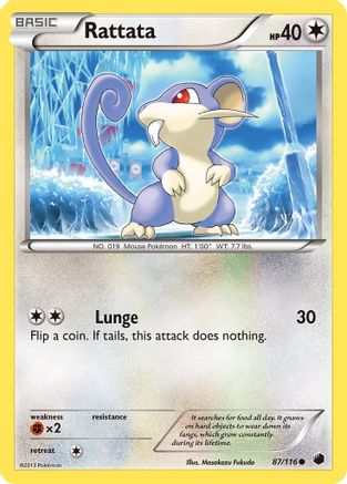 Rattata - Reverse Holofoil Plasma Freeze - Common