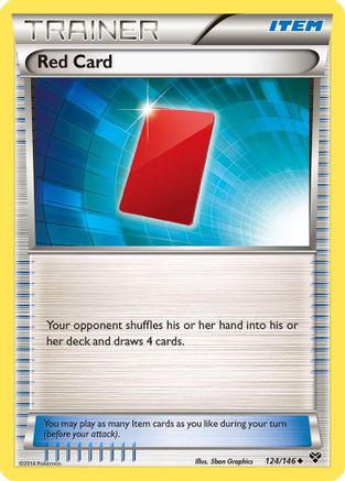 Red Card 124 - Reverse Holofoil XY Base Set - Uncommon