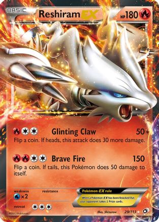Reshiram EX 029 - Holofoil Legendary Treasures - Ultra Rare