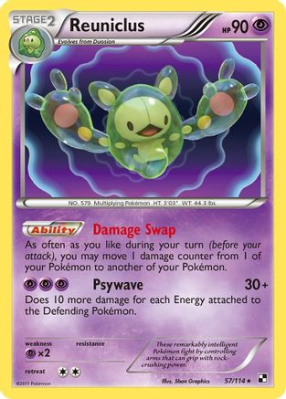 Reuniclus/114 - Holofoil Black and White - Holo Rare