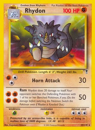 Rhydon - Reverse Holofoil Legendary Collection - Rare
