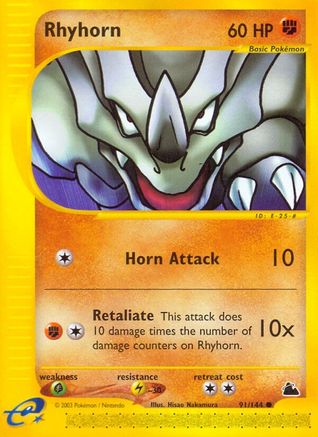 Rhyhorn - Reverse Holofoil Skyridge - Common