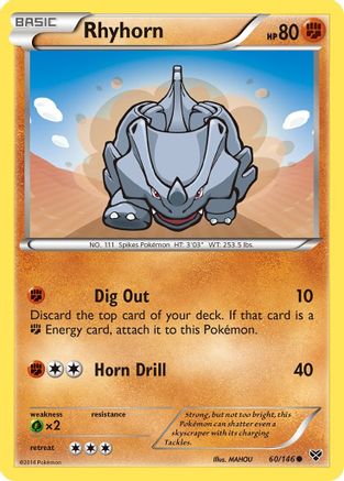 Rhyhorn XY Base Set - Common