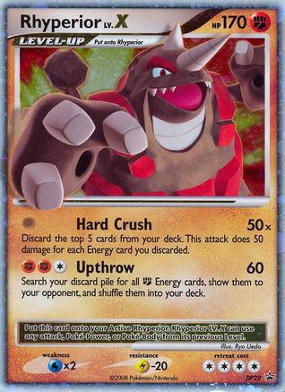 Rhyperior LV.X - DP29 - Holofoil Diamond and Pearl Promos - Promo