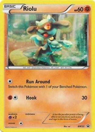 Riolu - BW33 (Cosmos Holo) - Holofoil Black and White Promos - Promo