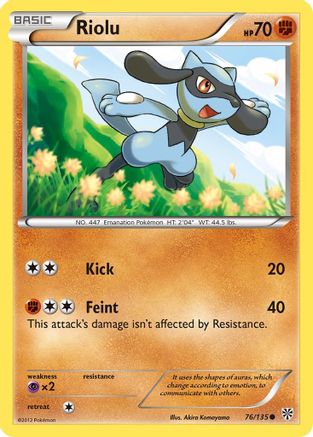 Riolu (76) - Reverse Holofoil Plasma Storm - Common