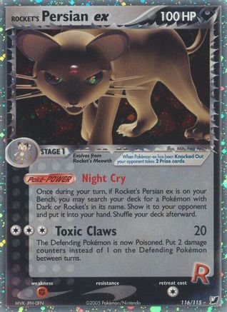 Rocket's Persian ex - Holofoil Unseen Forces - Secret Rare