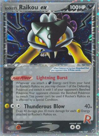 Rocket's Raikou ex Deoxys - Secret Rare