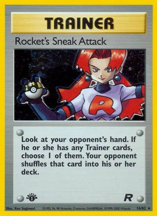 Rocket's Sneak Attack (16) (16) 016 - 1st Edition Holofoil Team Rocket - Holo Rare