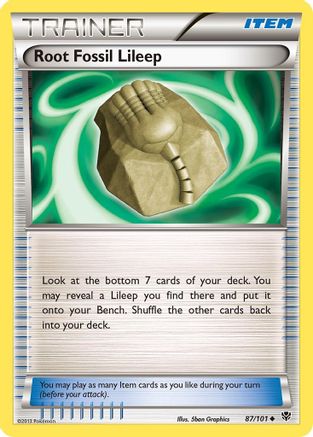Root Fossil Lileep - Reverse Holofoil Plasma Blast - Uncommon