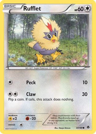 Rufflet (87) - Reverse Holofoil Emerging Powers - Uncommon