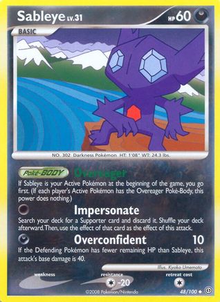 Sableye 048 - Reverse Holofoil Stormfront - Uncommon