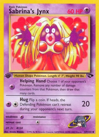 Sabrina's Jynx 057 - 1st Edition Gym Challenge - Uncommon