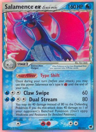 Salamence ex (Delta Species) - Holofoil Dragon Frontiers - Ultra Rare