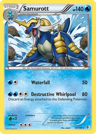 Samurott - Reverse Holofoil Boundaries Crossed - Holo Rare