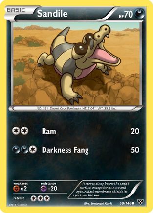 Sandile - Reverse Holofoil XY Base Set - Common